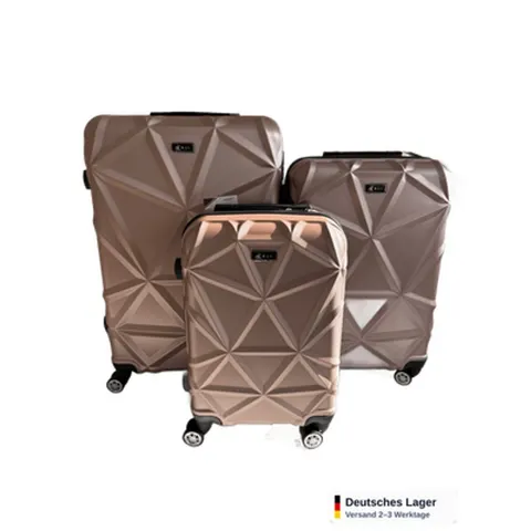 Kofferset 3 teilig Hartschale Hartschalenkoffer Set Handgepäck + Mittel + XL ABS &ndash; Bild 10