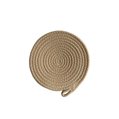Topfuntersetzer 7er Set rund 20 cm geflochten Küche Tisch Untersetzer Schlaufe – Bild 7