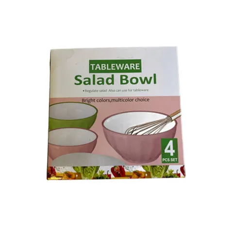 Salatschüssel mit Deckel 4er Set Kunststoff stapelbar Schüssel Set Meal Prep – Bild 4