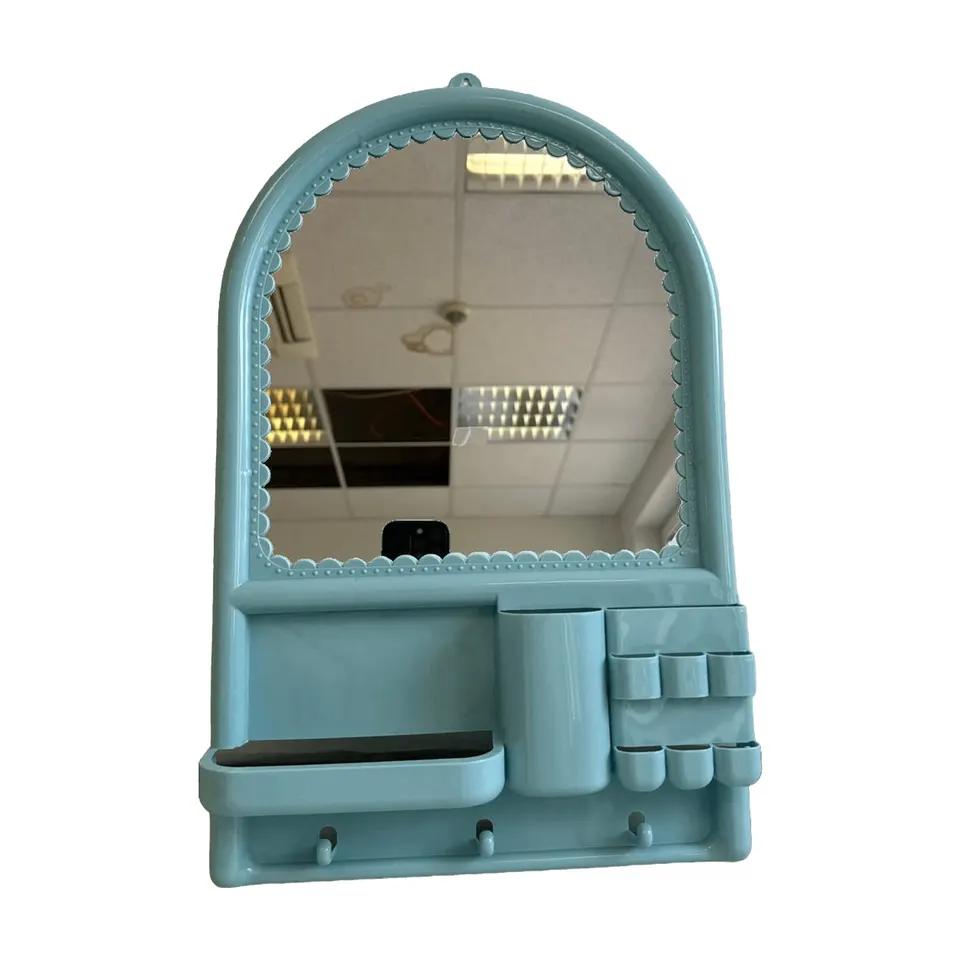 Wandspiegel farbig 45 x 29 x 6 cm dekorativ Spiegel Badezimmer Wohnzimmer Xani