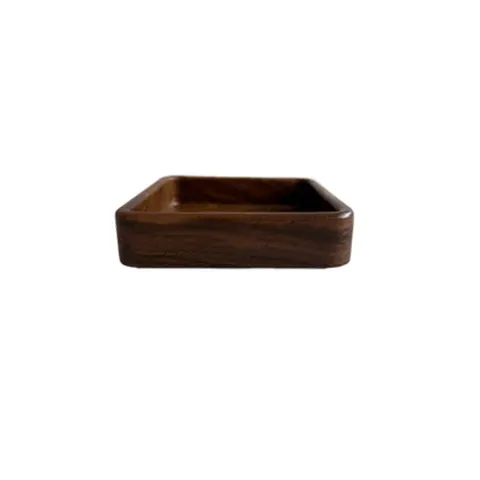 Holzschüssel Akazienholz 15x4,5cm rund Servierschale Snackschale Küche – Bild 4