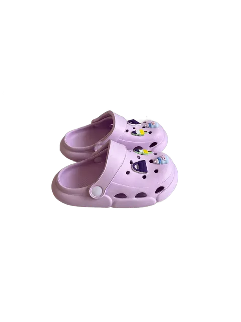 Xani Kinder Clogs EVA Flieder mit Charms Gartenschuhe Badeschuhe Hausschuhe – Bild 4