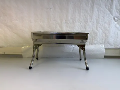Holzkohlegrill Edelstahl tragbar Tischgrill Grillfläche 42 x 28 cm BBQ Camping – Bild 5