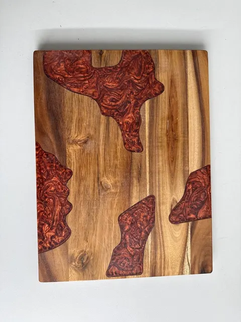 Xani Schneidebrett Holz 31 x 24 cm 1,5 cm dick Holzbrett Küche Schneidunterlage – Bild 4