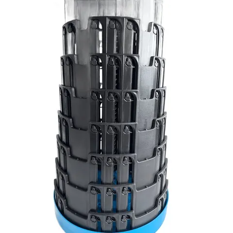 Teleskop-Hocker faltbar bis 120 kg höhenverstellbar Klapphocker Camping Blau &ndash; Bild 6