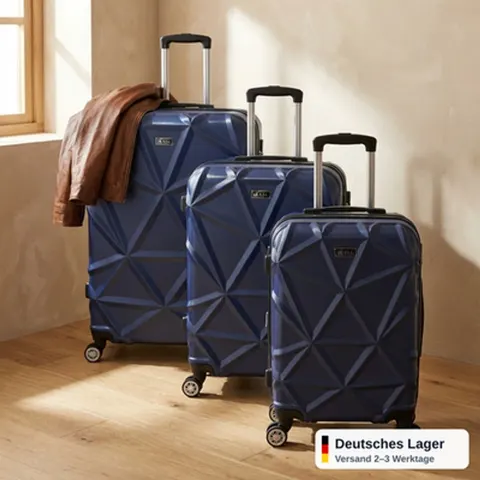 Kofferset 3 teilig Hartschale Hartschalenkoffer Set Handgepäck + Mittel + XL ABS &ndash; Bild 6