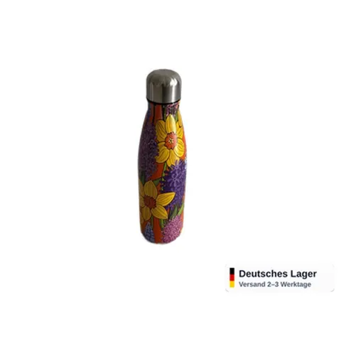 Thermoflasche 500ml Edelstahl doppelwandig Isolierflasche Sport Schule Blumen &ndash; Bild 8
