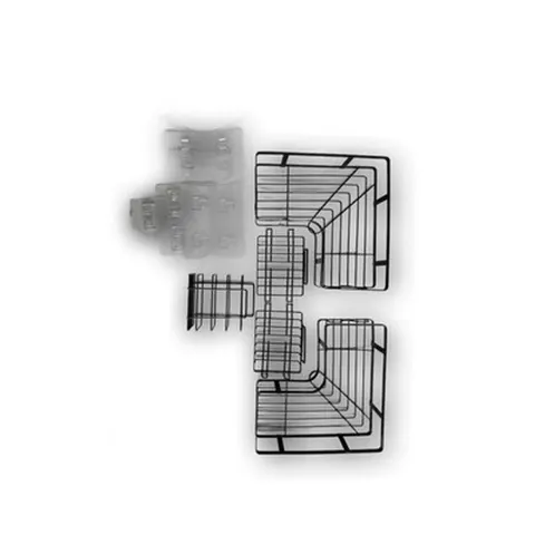 Duschablage 5-teilig ohne Bohren Schwarz Metall Eckablage Klebepads Xani