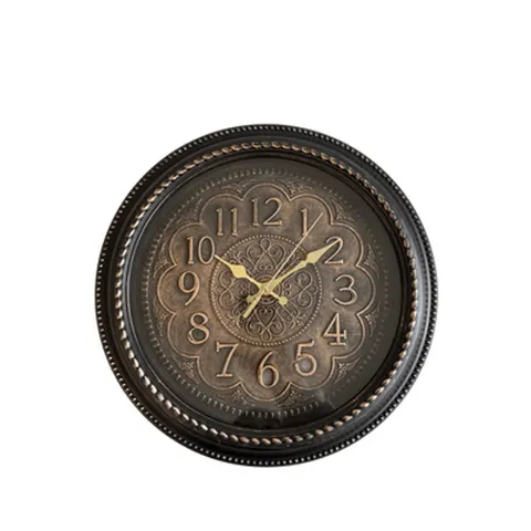 Wanduhr Vintage 35cm Bronze Antik Wohnzimmer Lautlos Quarz Schleichend Deko – Bild 8