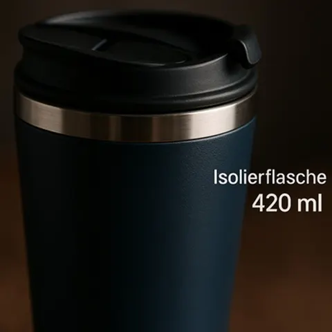 Isolierflasche 420 ml Xani Edelstahl Thermosflasche auslaufsicher heiß & kalt &ndash; Bild 4
