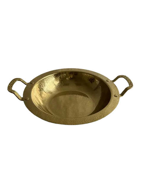 Edelstahl Servierschale mit Henkeln innen 24 cm Gold Xani Schale Obstschale – Bild 3