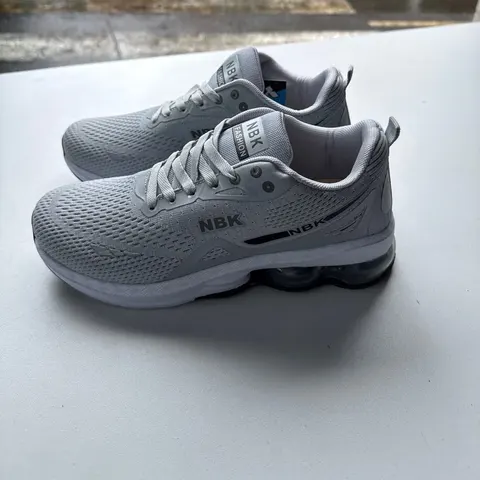 Herren Sneaker NBK Grau Mesh Laufschuhe Sportschuhe Freizeitschuhe Schnürung – Bild 3