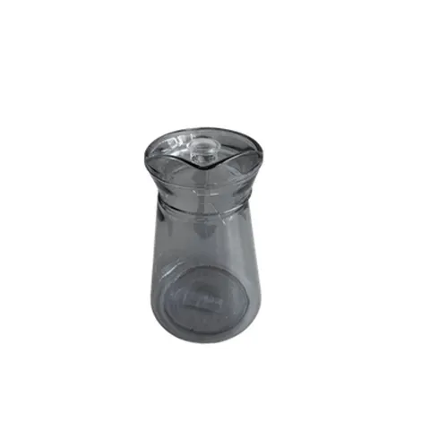 Wasserkrug Glas 1,3 L mit Deckel + 6 Trinkbecher 260 ml Set grau getönt – Bild 9