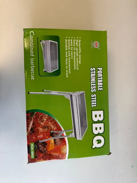 Holzkohlegrill Edelstahl tragbar Tischgrill Grillfläche 42 x 28 cm BBQ Camping – Bild 7
