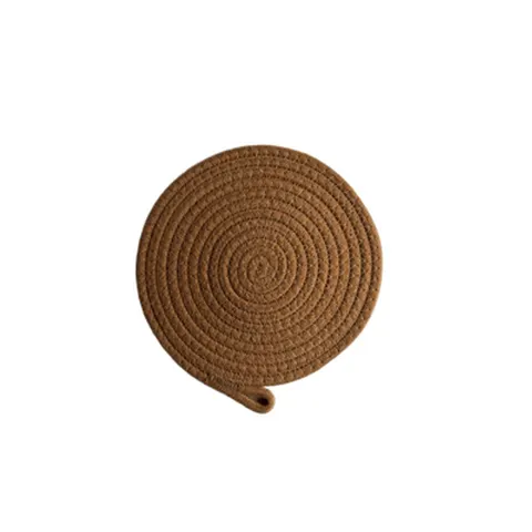 Topfuntersetzer 7er Set rund 20 cm geflochten Küche Tisch Untersetzer Schlaufe – Bild 10