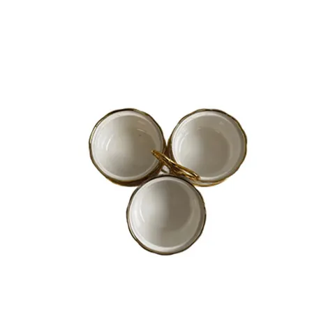 Snackschalen Set 3-teilig Keramik mit Deckel Schalen Vorratsdose Küche – Bild 4