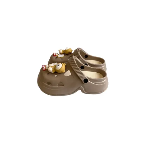 Damen Plateau Clogs EVA Bären-Charms Hausschuhe Gartenschuhe Gr. 36-41 Xani – Bild 8