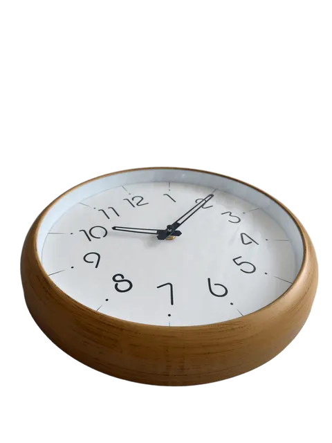 Wanduhr 30cm Holz Hell Modern Klassisch Lautlos Quarz Küche Büro Wohnzimmer – Bild 6