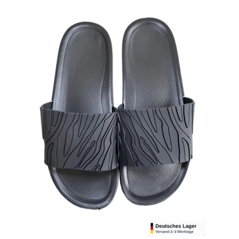 Hausschuhe Unisex Schwarz Gr. 36-45 Damen Herren Pantoffeln EVA rutschfest Xani – Bild 7