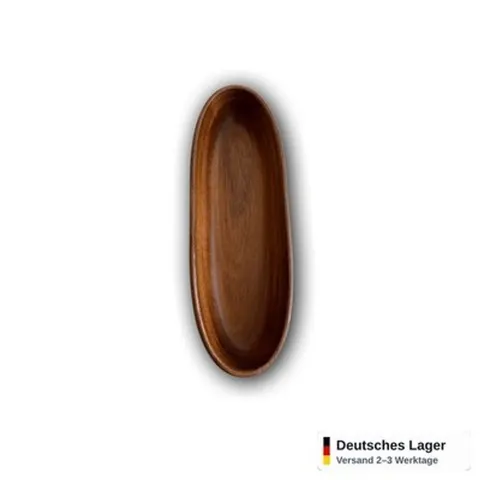 Holzschale Akazienholz 25x8,5x4,5cm Servierschale Snackschale Tisch Deko – Bild 3