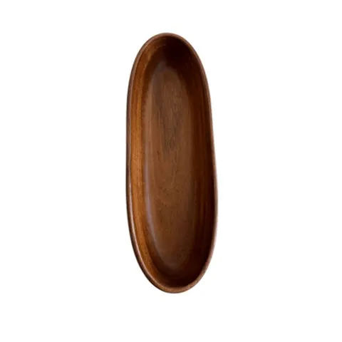 Holzschale Akazienholz 25x8,5x4,5cm Servierschale Snackschale Tisch Deko