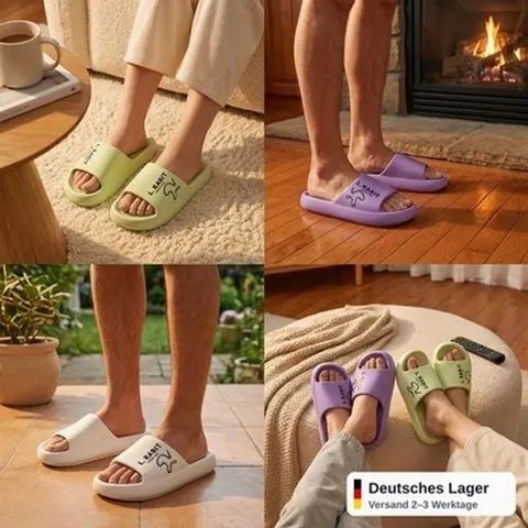 Hausschuhe Damen Herren Unisex Slipper EVA L. Rabbit Comfort Gr. 36-45 3 Farben