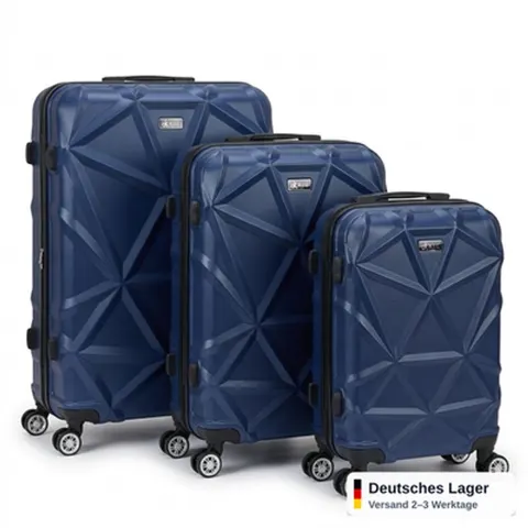 Kofferset 3 teilig Hartschale Hartschalenkoffer Set Handgepäck + Mittel + XL ABS &ndash; Bild 7