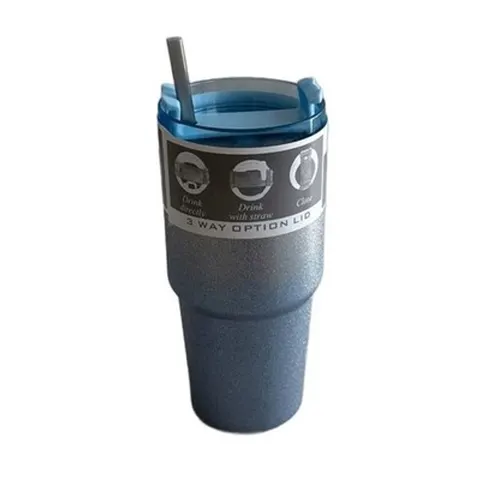 Isolierbecher 600 ml Xani Edelstahl mit & ohne Strohhalm auslaufsicher 3 Farben &ndash; Bild 5