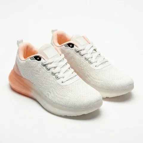 NBK Damen Sneaker Mesh Weiß Rosa Transparente Sohle Turnschuhe leicht Gr. 36-41 &ndash; Bild 4