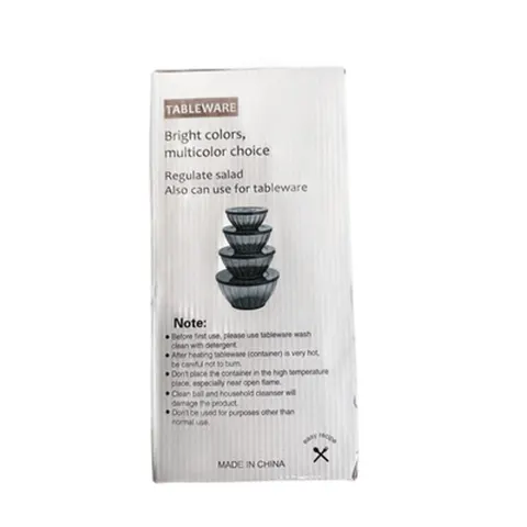 Salatschüssel mit Deckel 5er Set Kunststoff stapelbar Schüssel Set Meal Prep &ndash; Bild 10