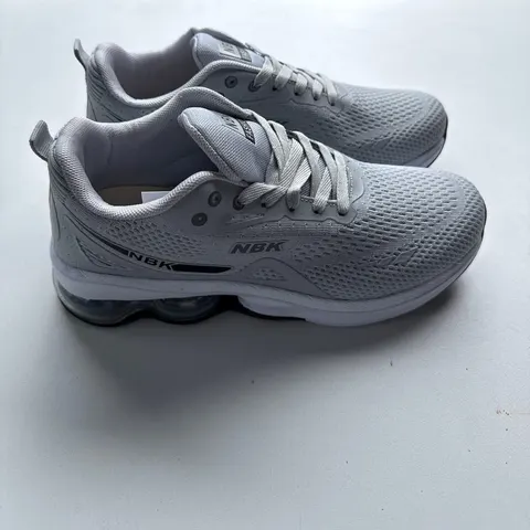 Herren Sneaker NBK Grau Mesh Laufschuhe Sportschuhe Freizeitschuhe Schnürung – Bild 4