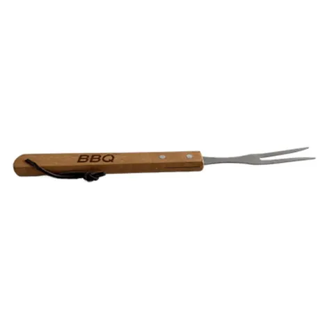 Grillbesteck 3-teilig Edelstahl Holzgriff BBQ Set Zange Gabel Wender Xani – Bild 7