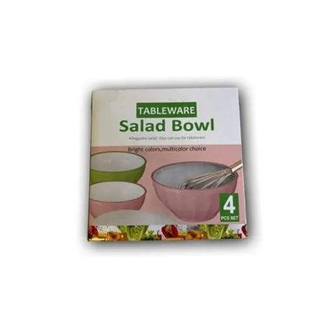 Salatschüssel mit Deckel 4er Set Kunststoff stapelbar Schüssel Set Meal Prep – Bild 3