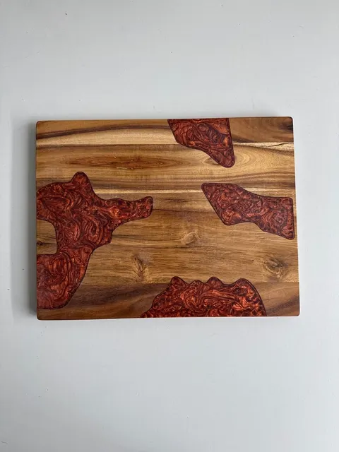 Xani Schneidebrett Holz 31 x 24 cm 1,5 cm dick Holzbrett Küche Schneidunterlage – Bild 5