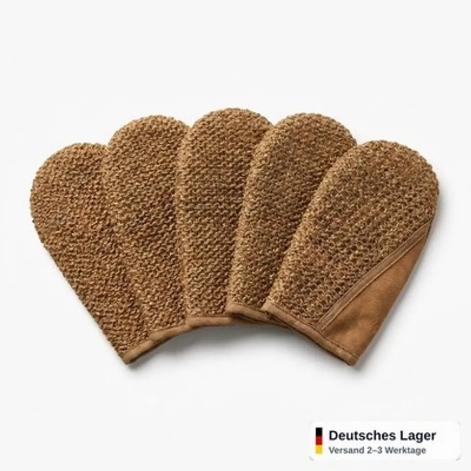 Peelinghandschuh 5er Set Waschhandschuhe Peeling Handschuh Dusche Körperpeeling