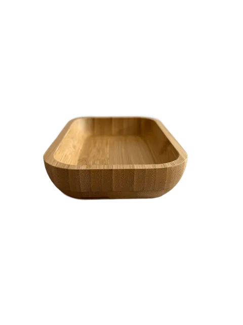 Holzschale 18 x 12 x 3,5 cm flach rechteckig Servierschale Snackschale Holz – Bild 5