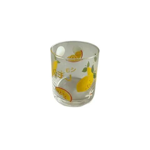 Wasserkrug Glas 1,3 L mit Deckel + 6 Trinkbecher 260 ml Set Zitronen-Motiv – Bild 6